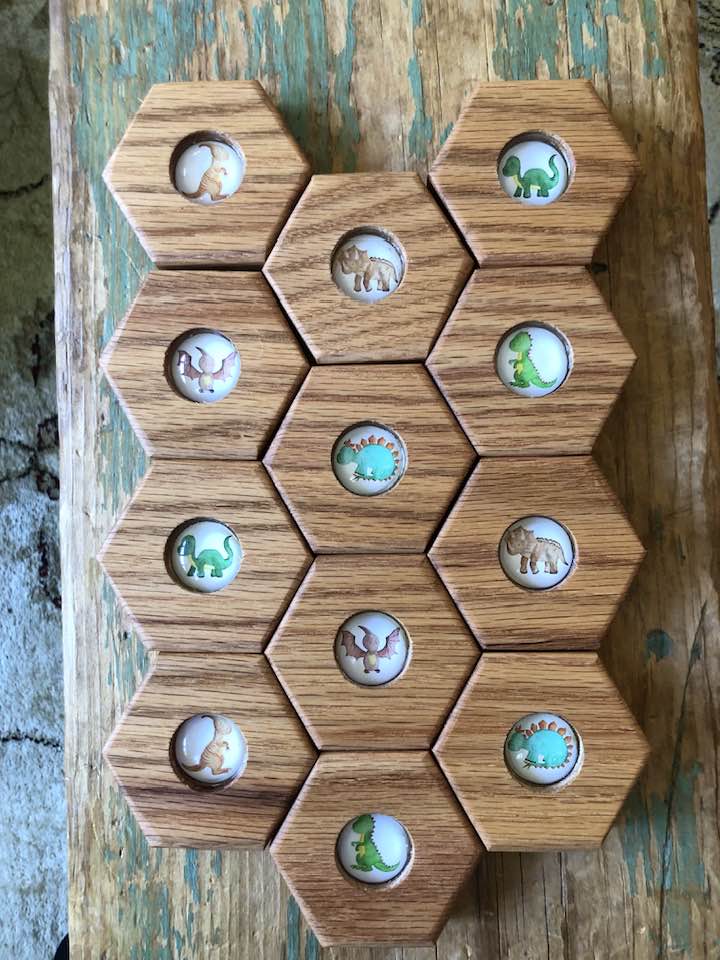 Hexagon Memory Set - Dinosaurs