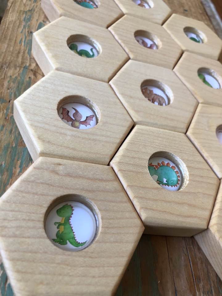 Hexagon Memory Set - Dinosaurs