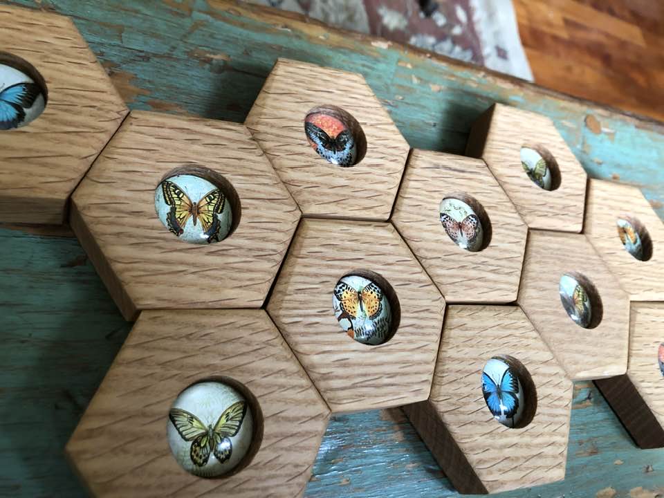 RED OAK SALE - Hexagon Memory Set - Butterflies - 12 pc.