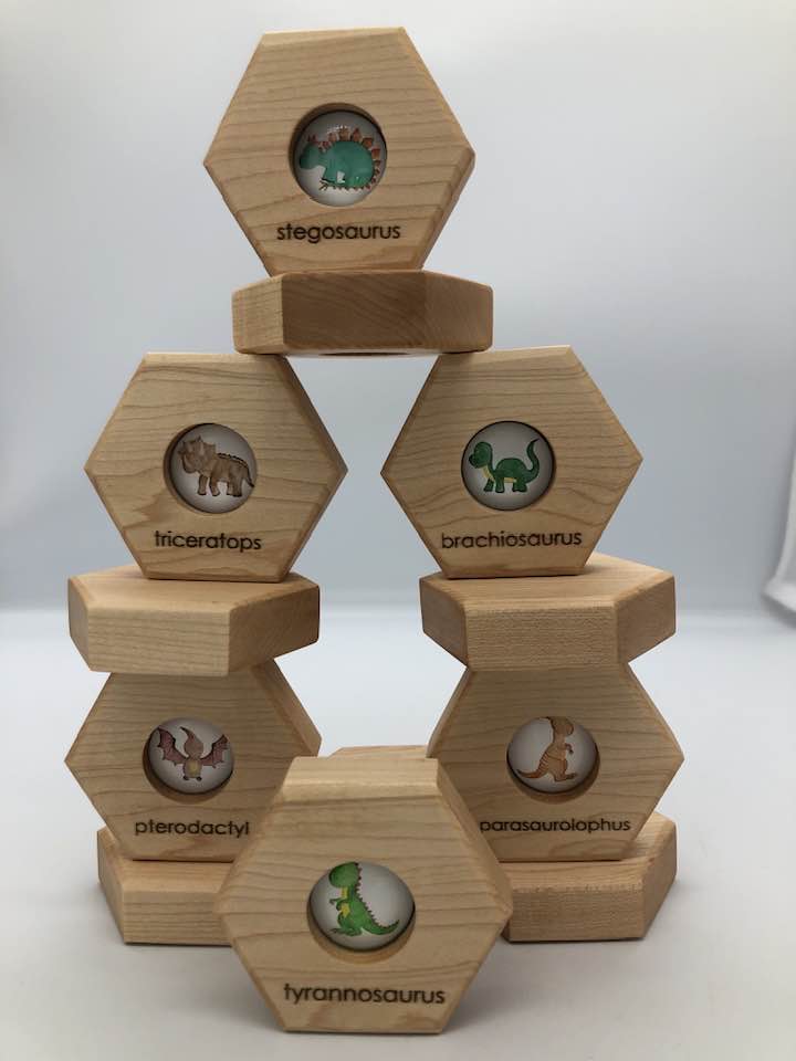 Hexagon Memory Set - Dinosaurs