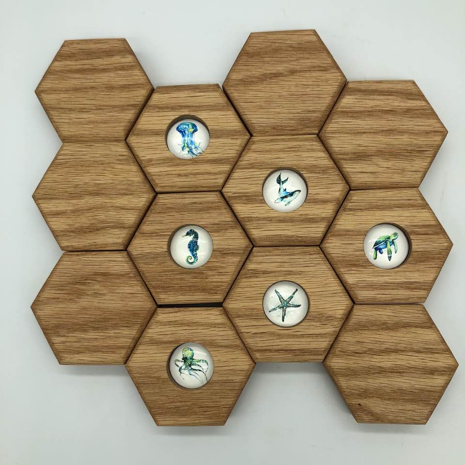 Hexagon Memory Set - Oceanlife