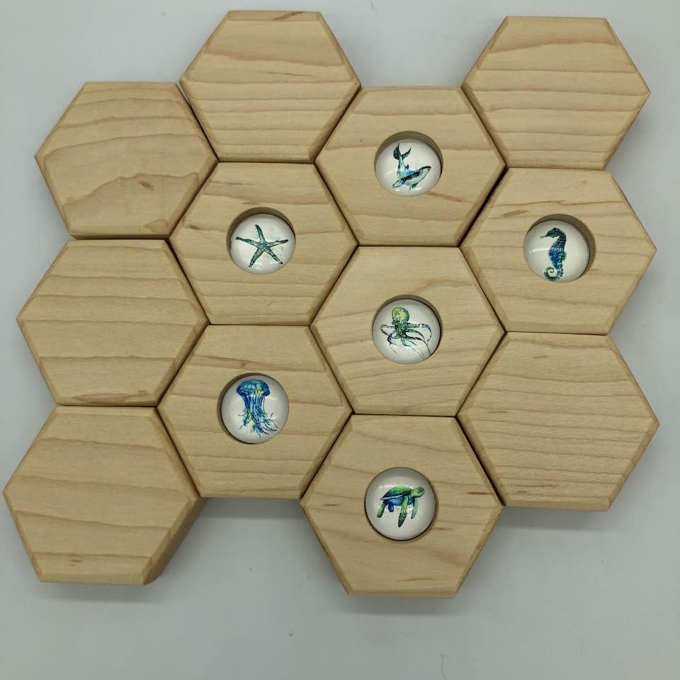 Hexagon Memory Set - Oceanlife