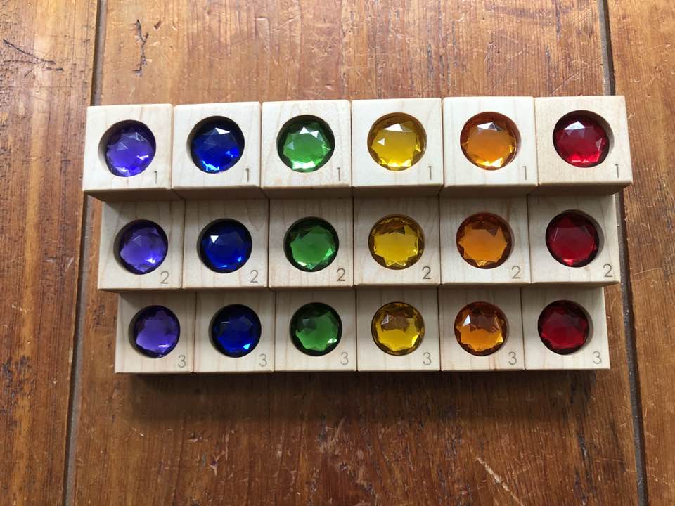 Gem Block Sets - 1, 2, 3 Colour Sets
