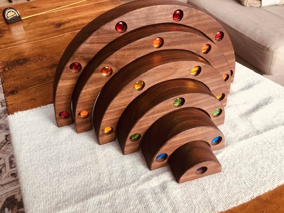 JUMBO Gemmed Rainbow - Black Walnut #3