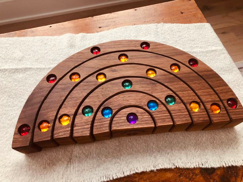 JUMBO Gemmed Rainbow - Black Walnut #2
