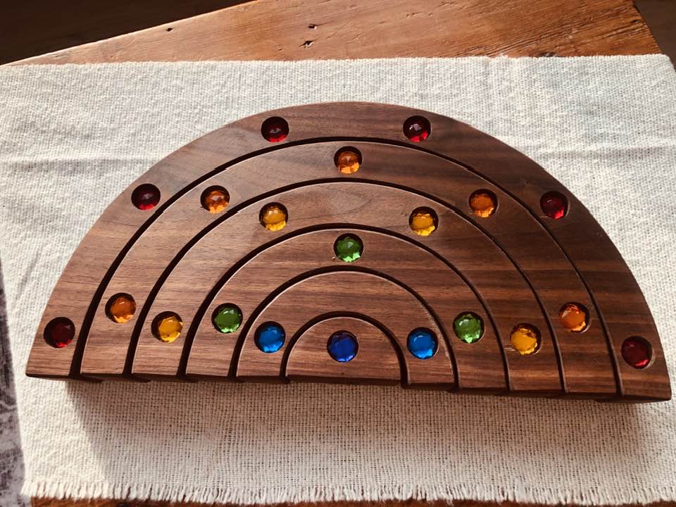 JUMBO Gemmed Rainbow - Black Walnut #3