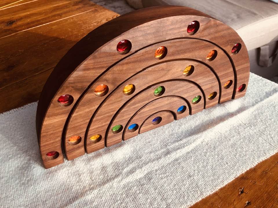 JUMBO Gemmed Rainbow - Black Walnut #3