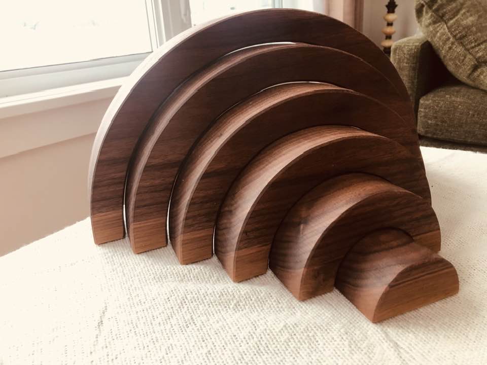 JUMBO Gemmed Rainbow - Black Walnut #2