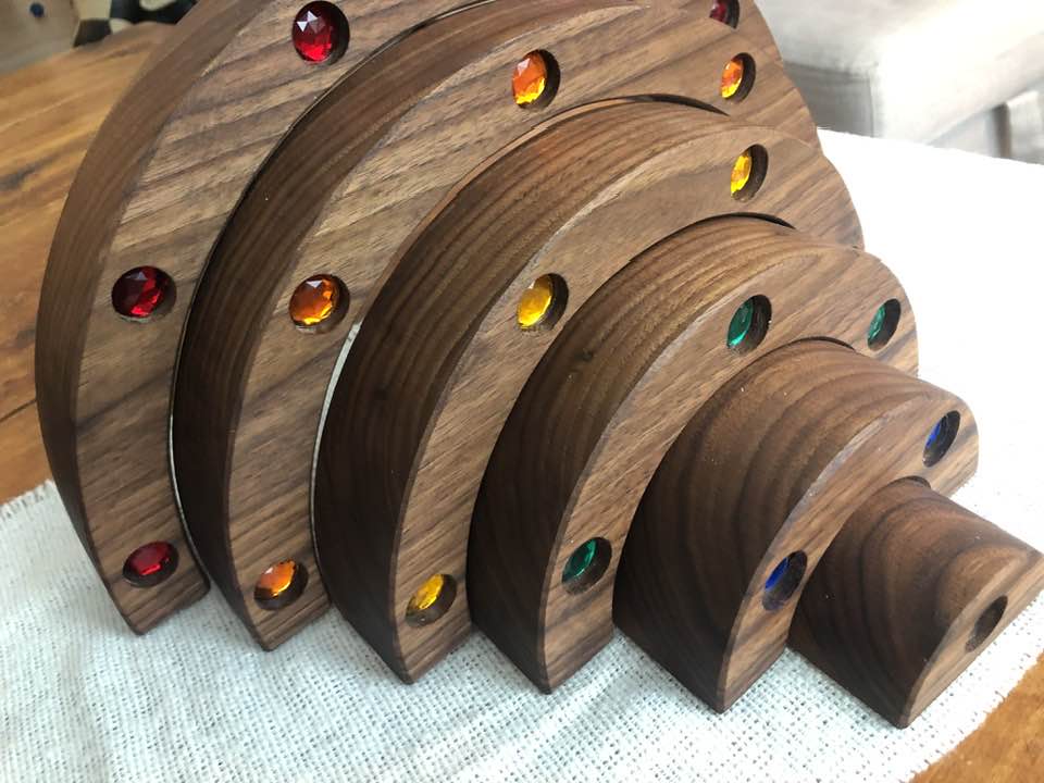 JUMBO Gemmed Rainbow - Black Walnut #4