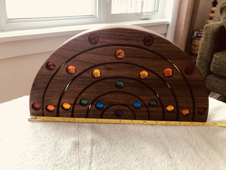 JUMBO Gemmed Rainbow - Black Walnut #2