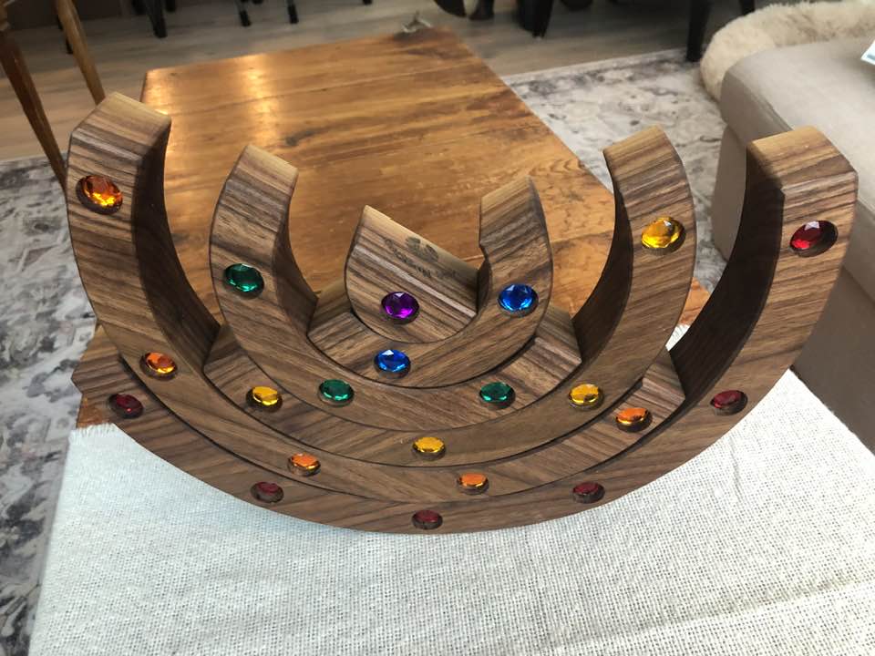 JUMBO Gemmed Rainbow - Black Walnut #4