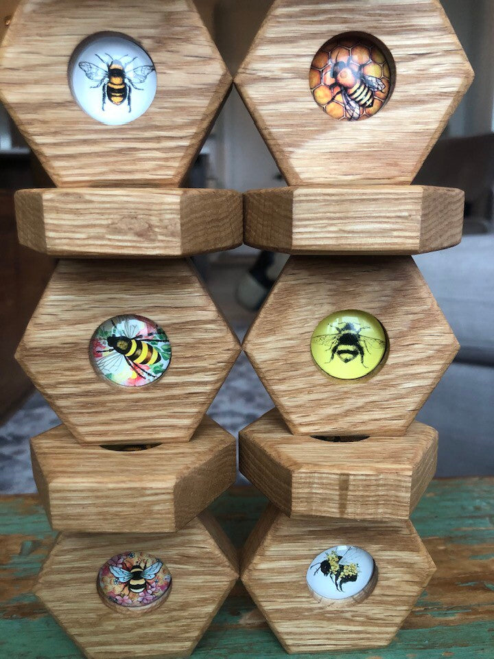 Hexagon Memory Set - Bees - 12 pc.