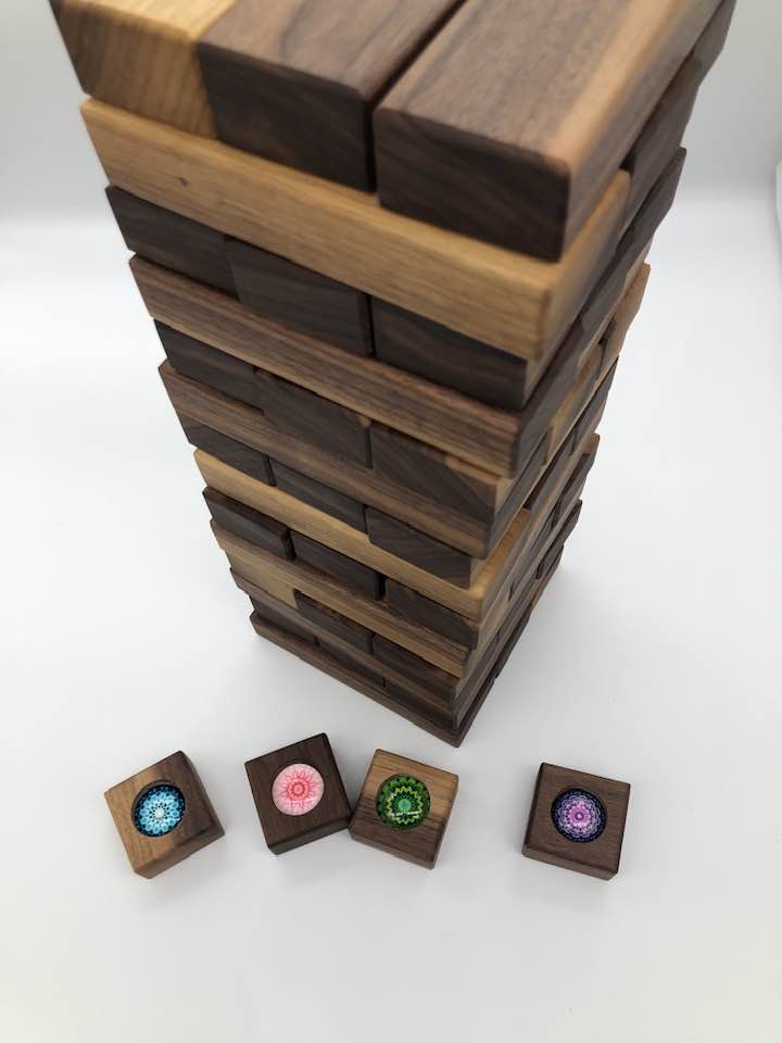 Stacking Tower - GEM-GA!  Black Walnut