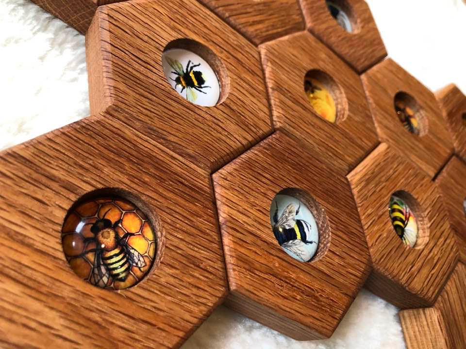 Hexagon Memory Set - Bees - 12 pc.