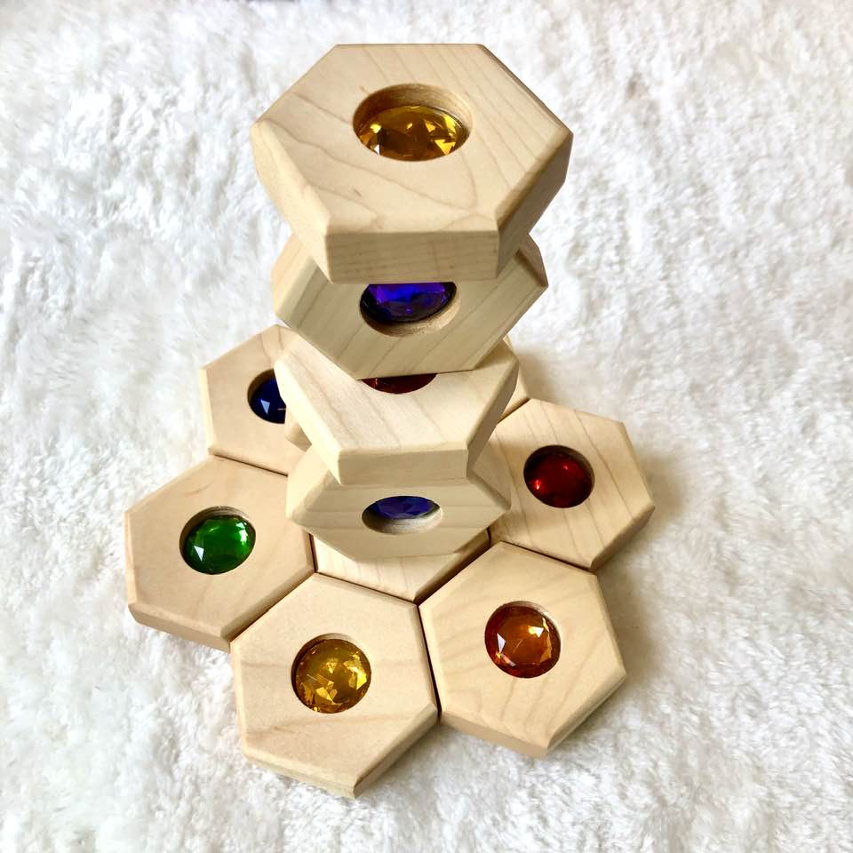 Hexagon Memory Set - 6 Gem Colours