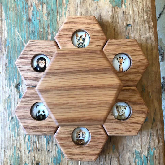 RED OAK SALE - Hexagon Memory - Zoo Animals