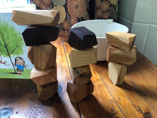 Special Gift Set:  Book, Bowl, Block Set - "Maple" Board Book, Rope Bowl & Tree Nuggets