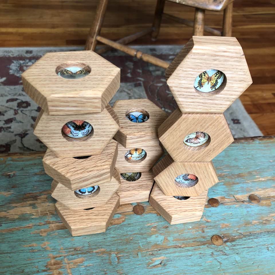 Hexagon Memory Set - Butterflies - 12 pc.