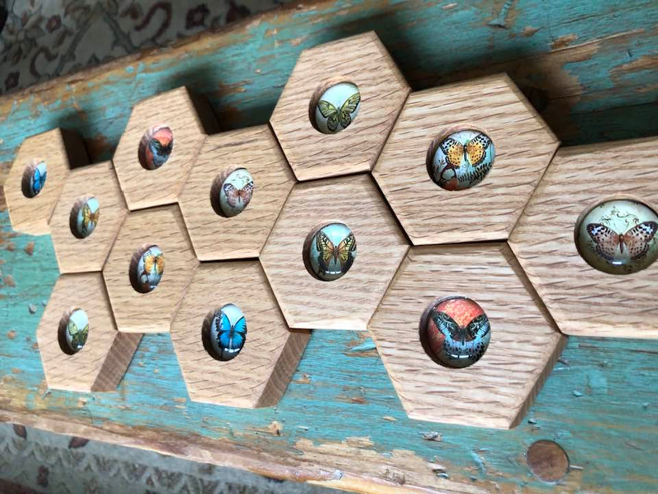 Hexagon Memory Set - Butterflies - 12 pc.