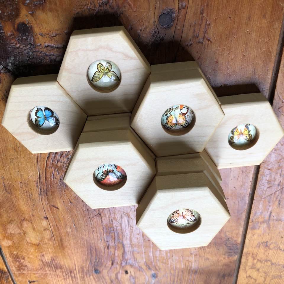Hexagon Memory Set - Butterflies - 12 pc.