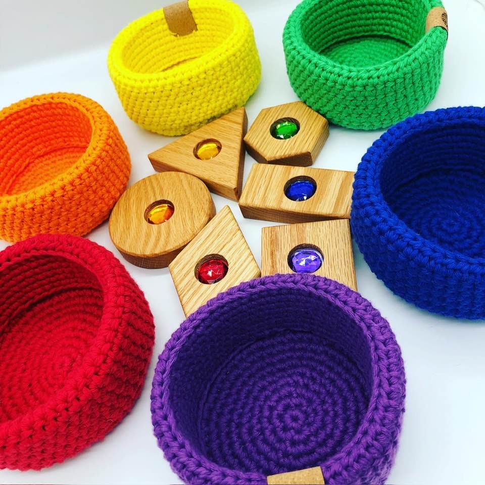 Shape & Colour Blocks with Colour Sorting Bowls Sets