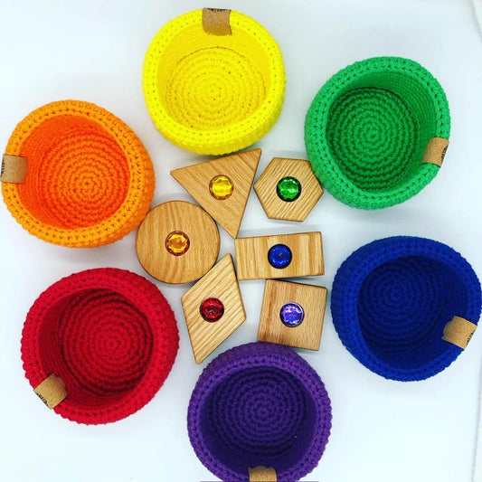 Shape & Colour Blocks with Colour Sorting Bowls Sets