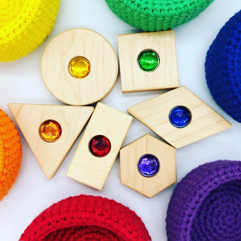 Shape & Colour Blocks with Colour Sorting Bowls Sets