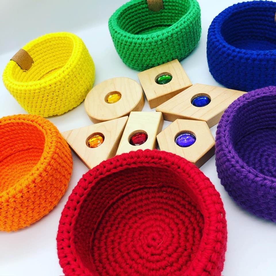 Shape & Colour Blocks with Colour Sorting Bowls Sets
