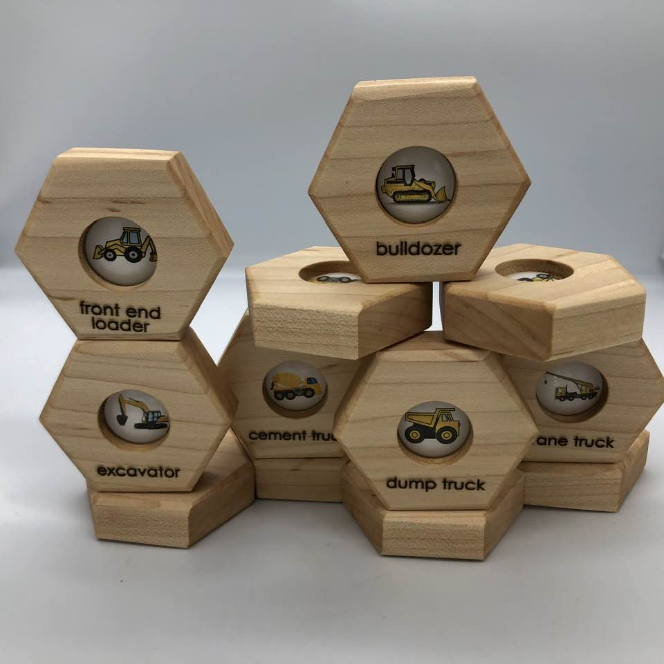 Hexagon Memory Set - Construction Vehicles