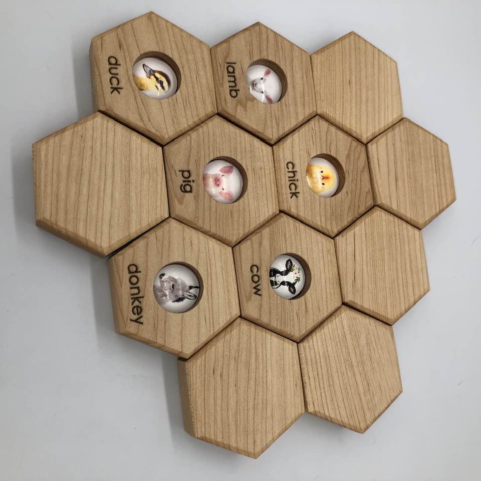 Hexagon Memory Set - Farm Animals