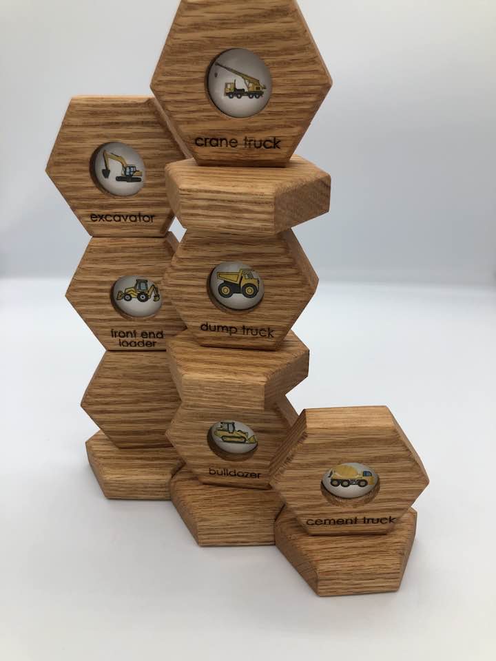 Hexagon Memory Set - Construction Vehicles