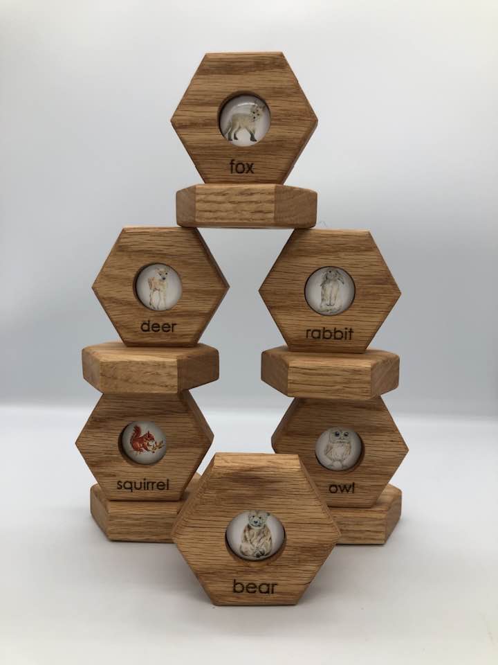 RED OAK SALE - Hexagon Memory - Forest Animals