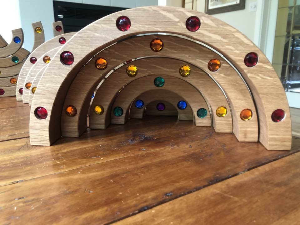 JUMBO Gemmed Rainbow - White Oak - PRIDE MONTH SALE!