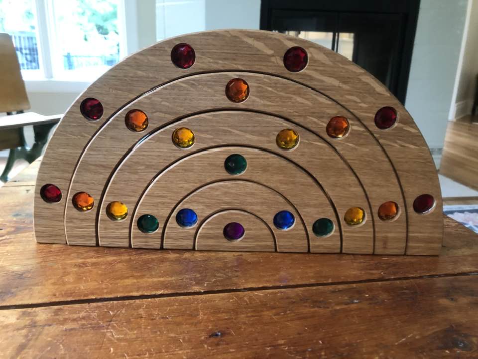 JUMBO Gemmed Rainbow - White Oak - PRIDE MONTH SALE!