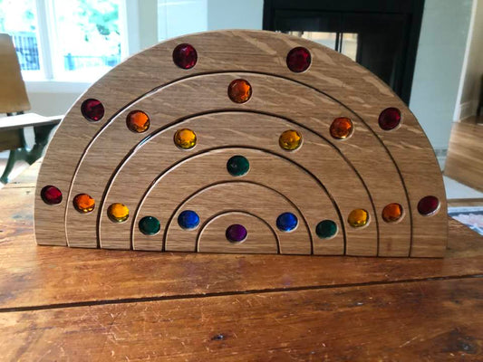 JUMBO Gemmed Rainbow - White Oak - PRIDE MONTH SALE!