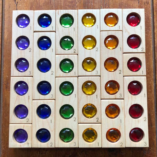 Gem Block Sets - 1, 2, 3 Colour Sets