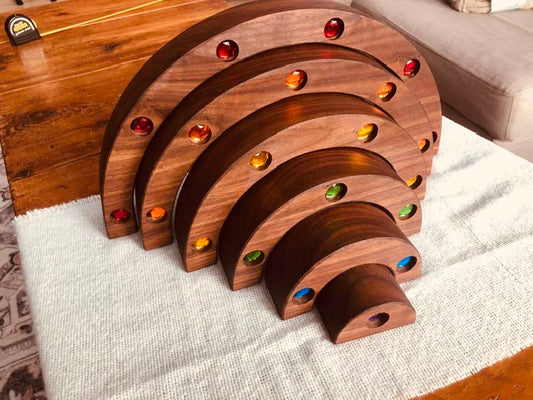 JUMBO Gemmed Rainbow - Black Walnut #3