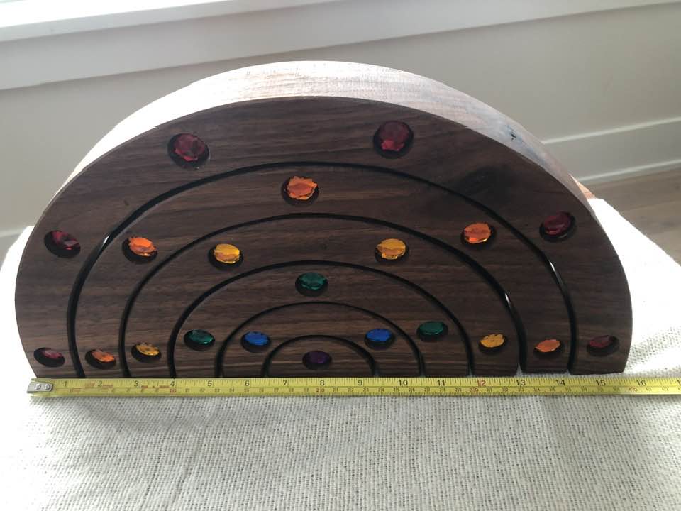 JUMBO Gemmed Rainbow - Black Walnut #1