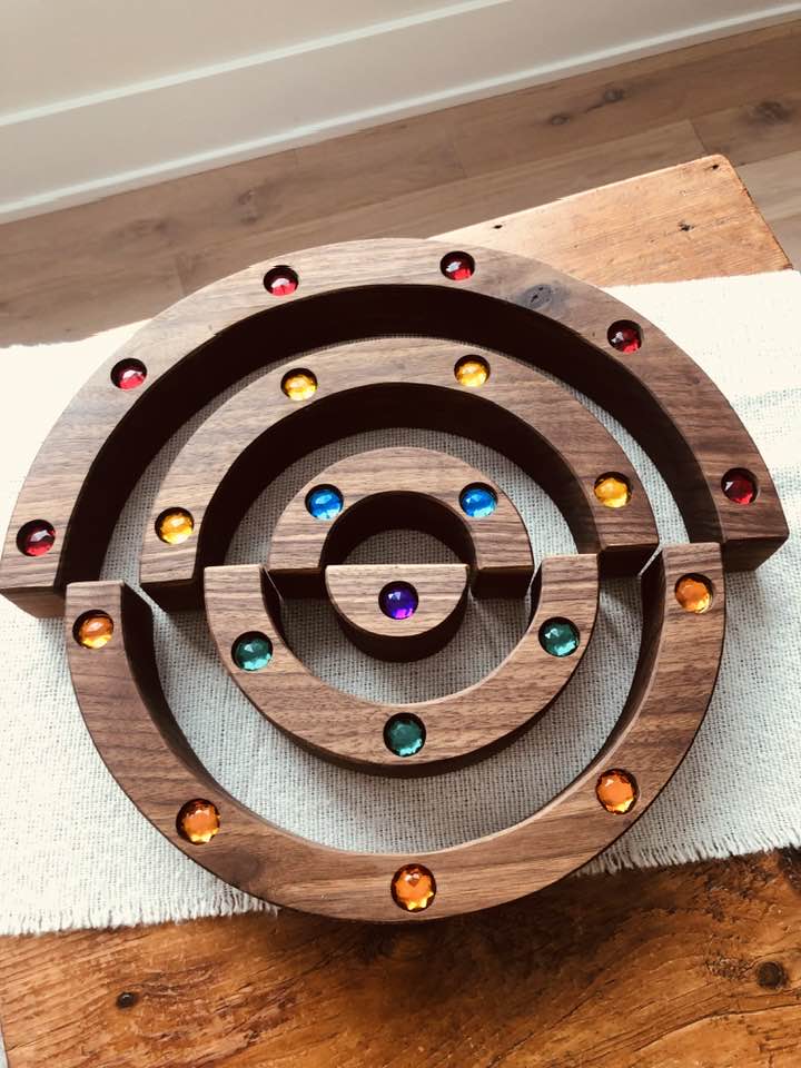 JUMBO Gemmed Rainbow - Black Walnut #1