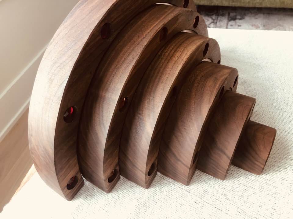 JUMBO Gemmed Rainbow - Black Walnut #1