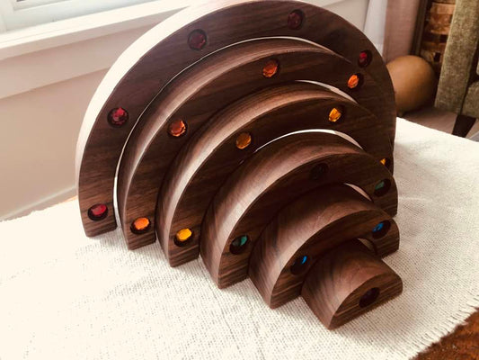 JUMBO Gemmed Rainbow - Black Walnut #1