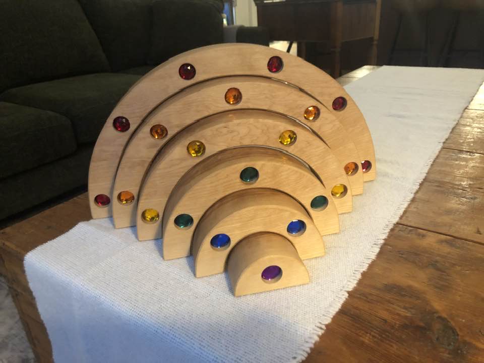 JUMBO Gemmed Rainbow - Birch #4