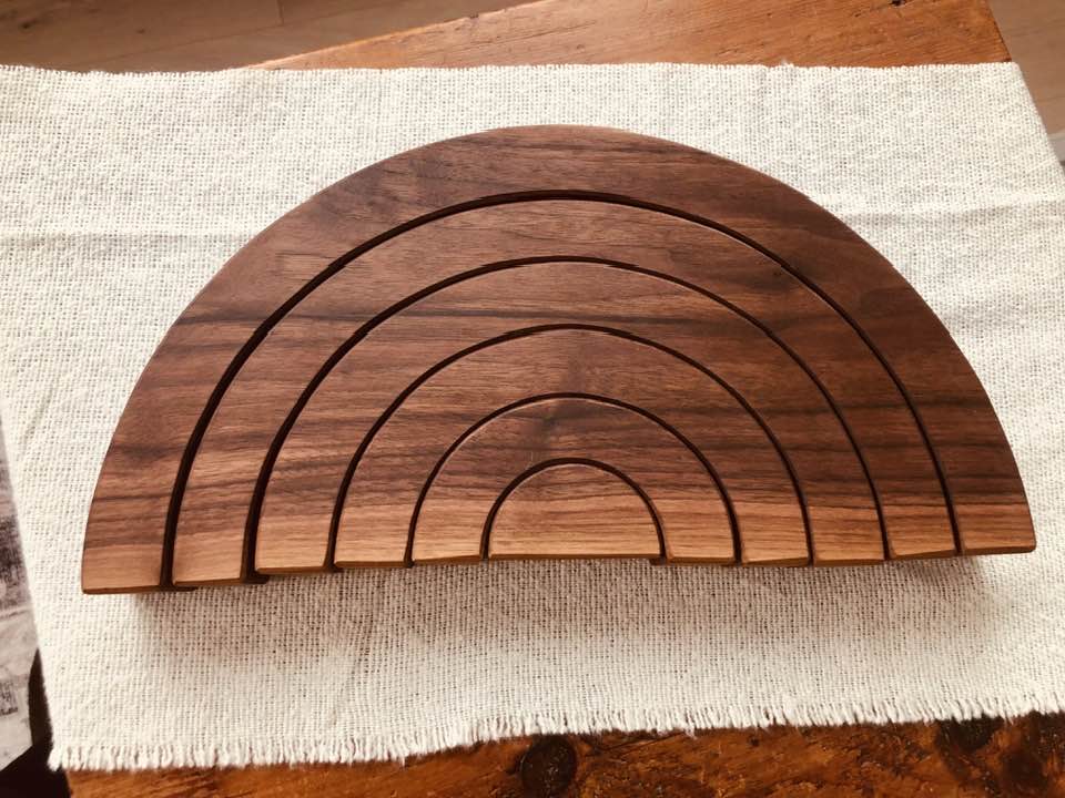 JUMBO Gemmed Rainbow - Black Walnut #1