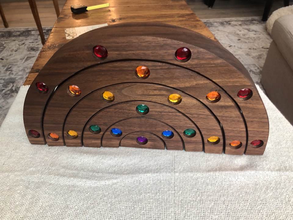JUMBO Gemmed Rainbow - Black Walnut #5