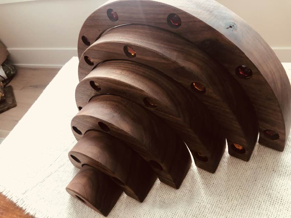 JUMBO Gemmed Rainbow - Black Walnut #1