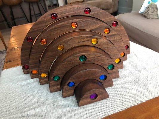 JUMBO Gemmed Rainbow - Black Walnut #5