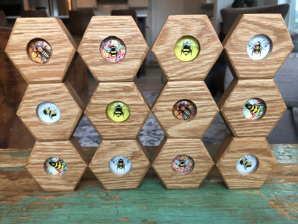 Hexagon Memory Set - Bees - 12 pc.