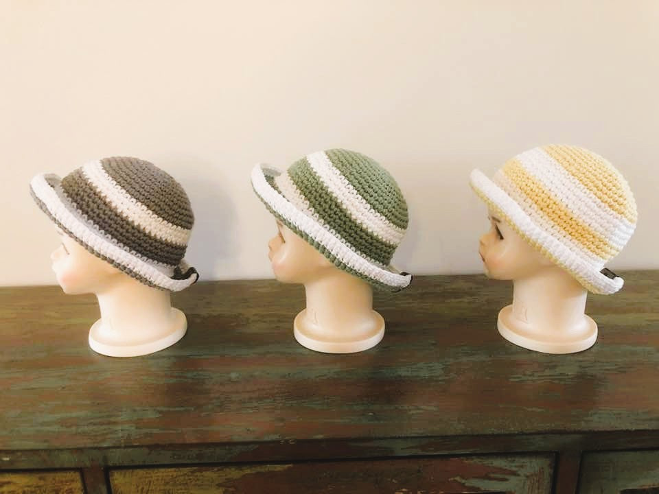 Baby and Toddler Striped Cotton Sun Hats