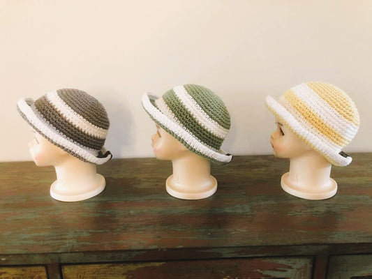 Baby and Toddler Striped Cotton Sun Hats