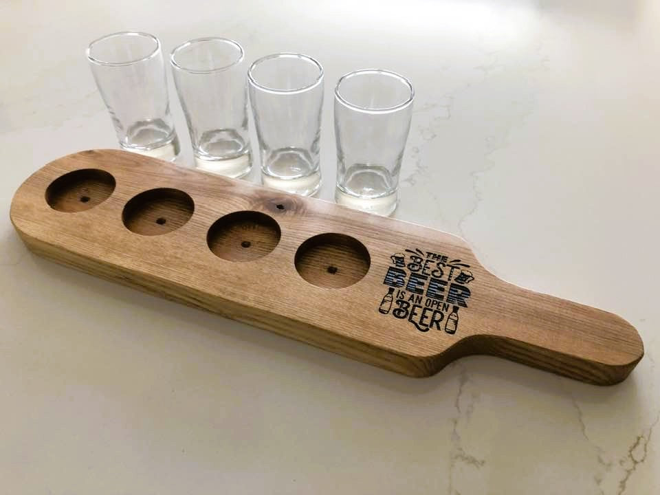 Beer Flights - White Ash - 4 glasses